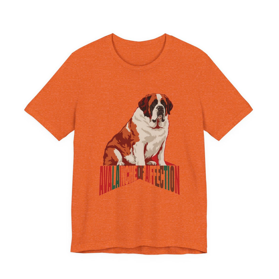 Heather Orange — Front | Saint Bernard 'Avalanche Of Affection' Tee