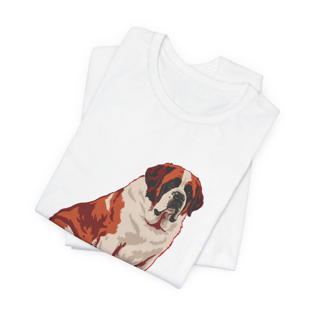 White — Folded | Saint Bernard 'Avalanche Of Affection' Tee