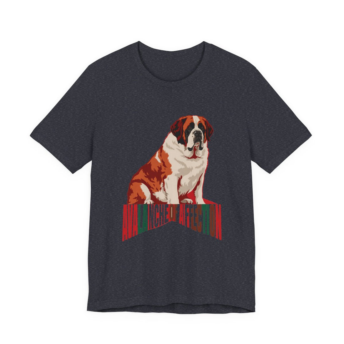 Heather Navy — Front | Saint Bernard 'Avalanche Of Affection' Tee