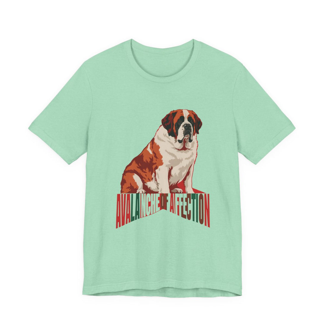 Heather Mint — Front | Saint Bernard 'Avalanche Of Affection' Tee