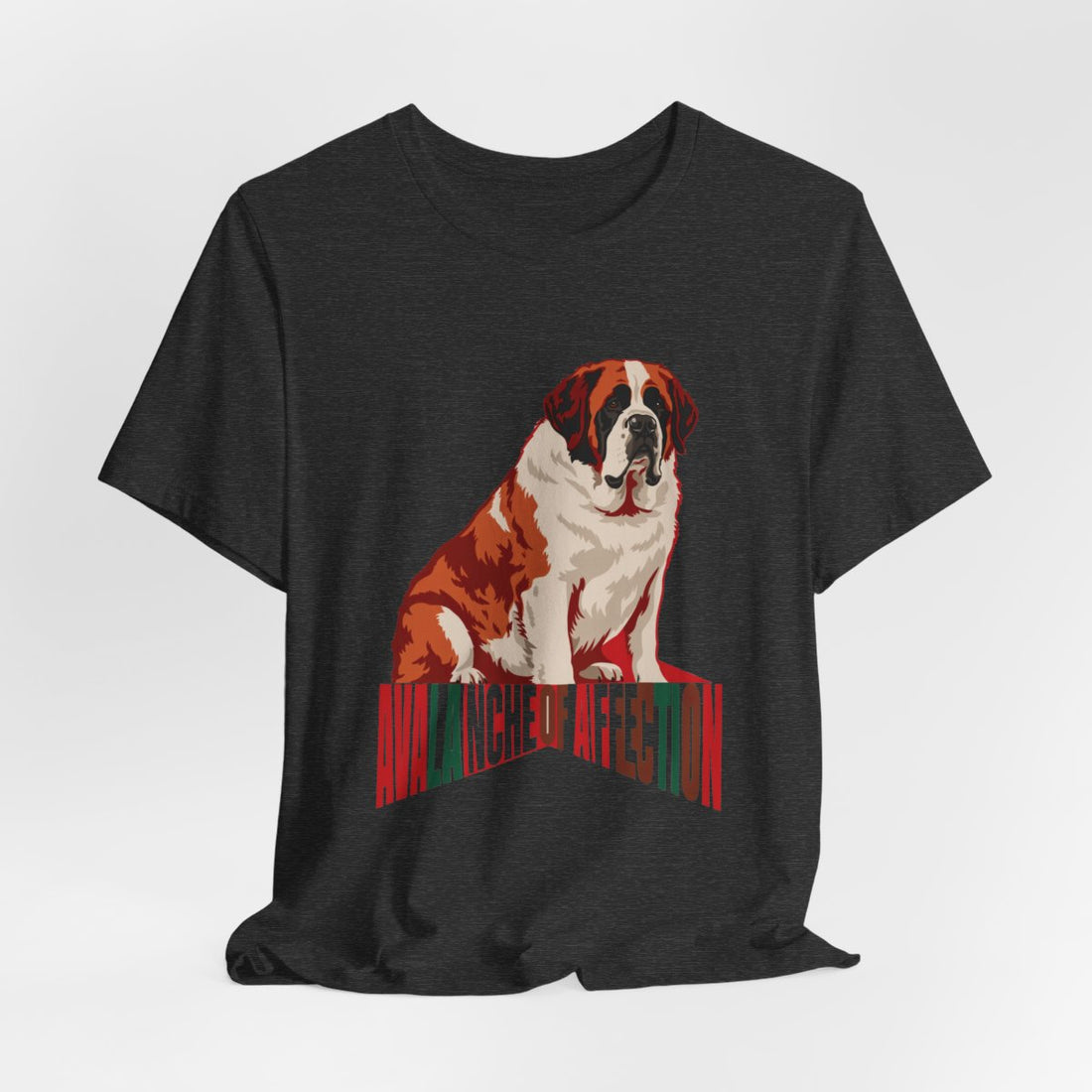Dark Grey Heather — Hanging | Saint Bernard 'Avalanche Of Affection' Tee