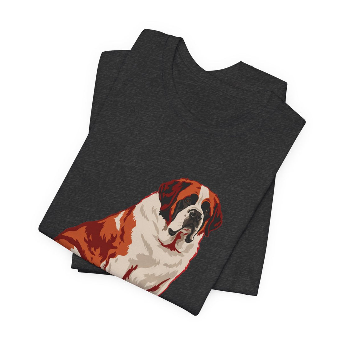 Dark Grey Heather — Folded | Saint Bernard 'Avalanche Of Affection' Tee