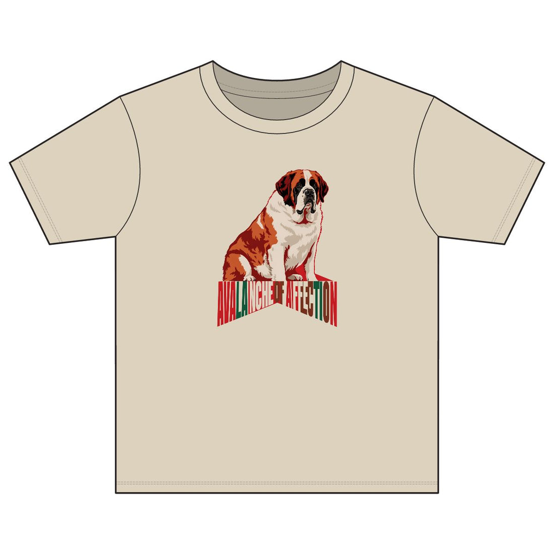 Sand — Front | Saint Bernard 'Avalanche Of Affection' Youth Tee