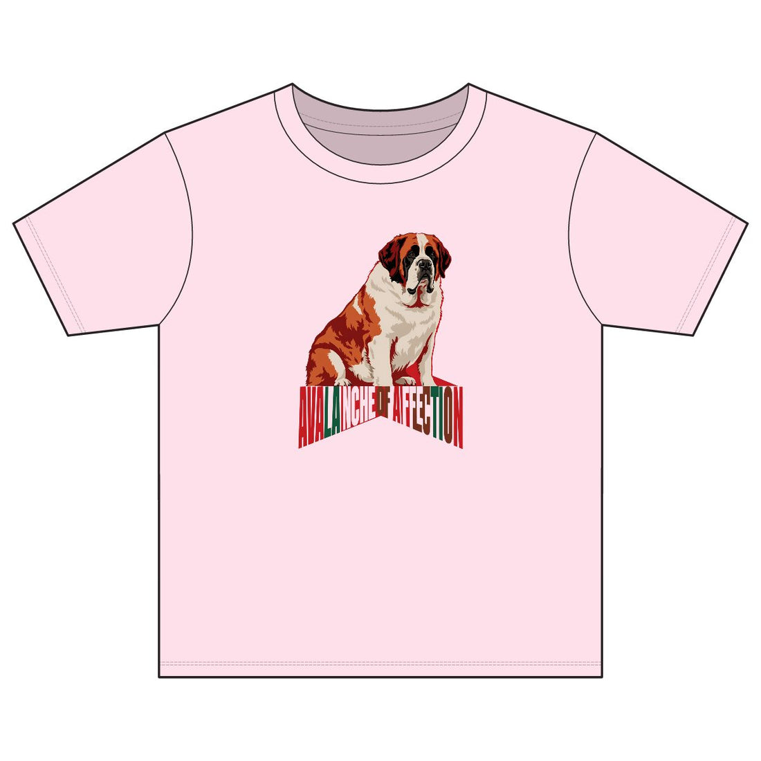 Light Pink — Front | Saint Bernard 'Avalanche Of Affection' Youth Tee