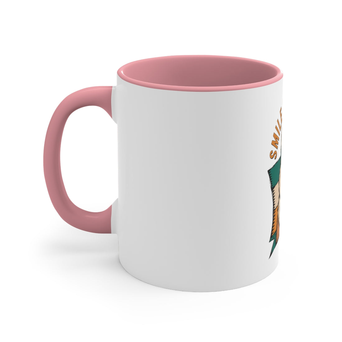Pink — Left side | Samoyed Smile Committee Accent Mug