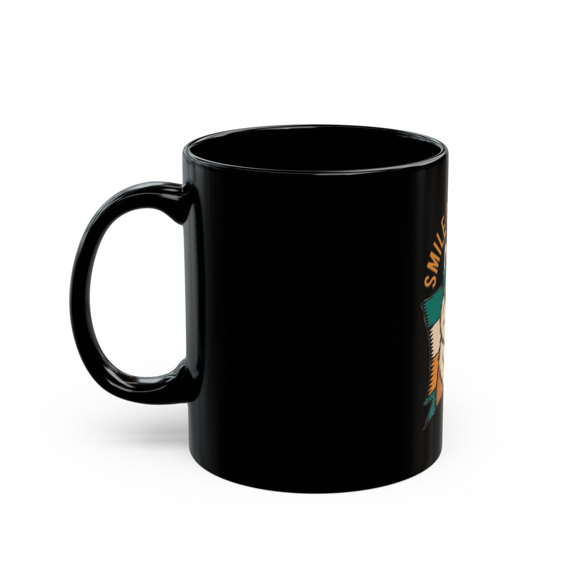 11oz — Left side | Samoyed Smile Committee Black Mug