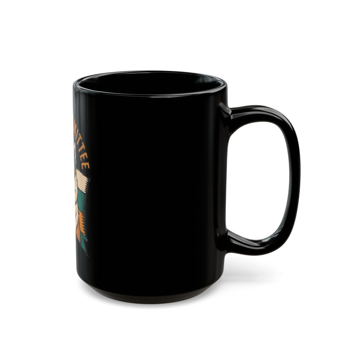 15oz — Right side | Samoyed Smile Committee Black Mug