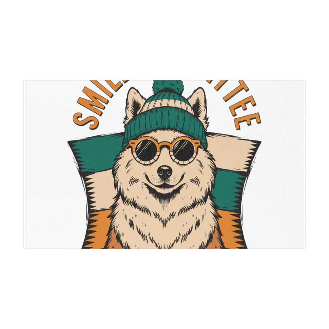 7.5'' × 4.5'' — Front | Samoyed Smile Committee Car Magnet