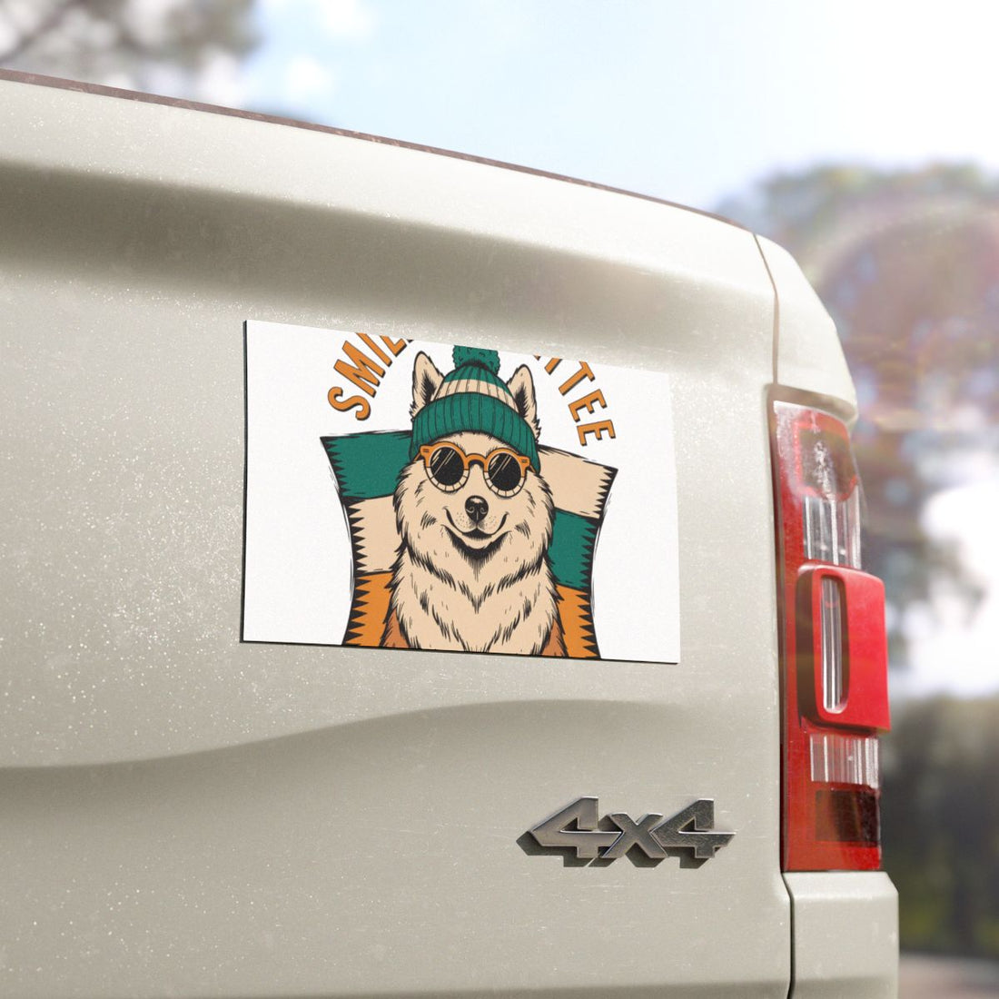 7.5'' × 4.5'' — Detail | Samoyed Smile Committee Car Magnet