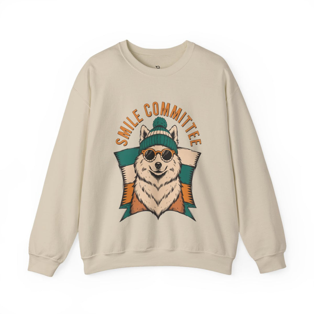 Sand — Front | Samoyed Smile Committee Crewneck