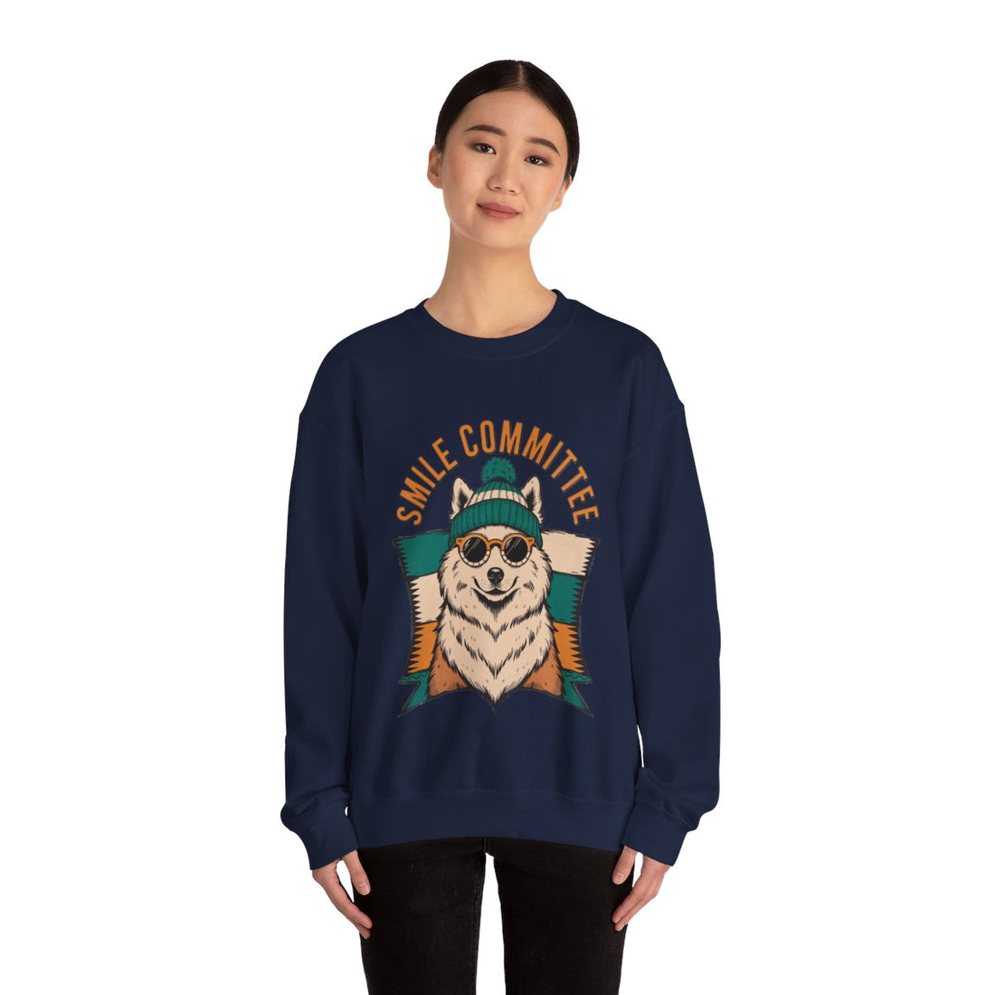 Navy — Lifestyle | Samoyed Smile Committee Crewneck
