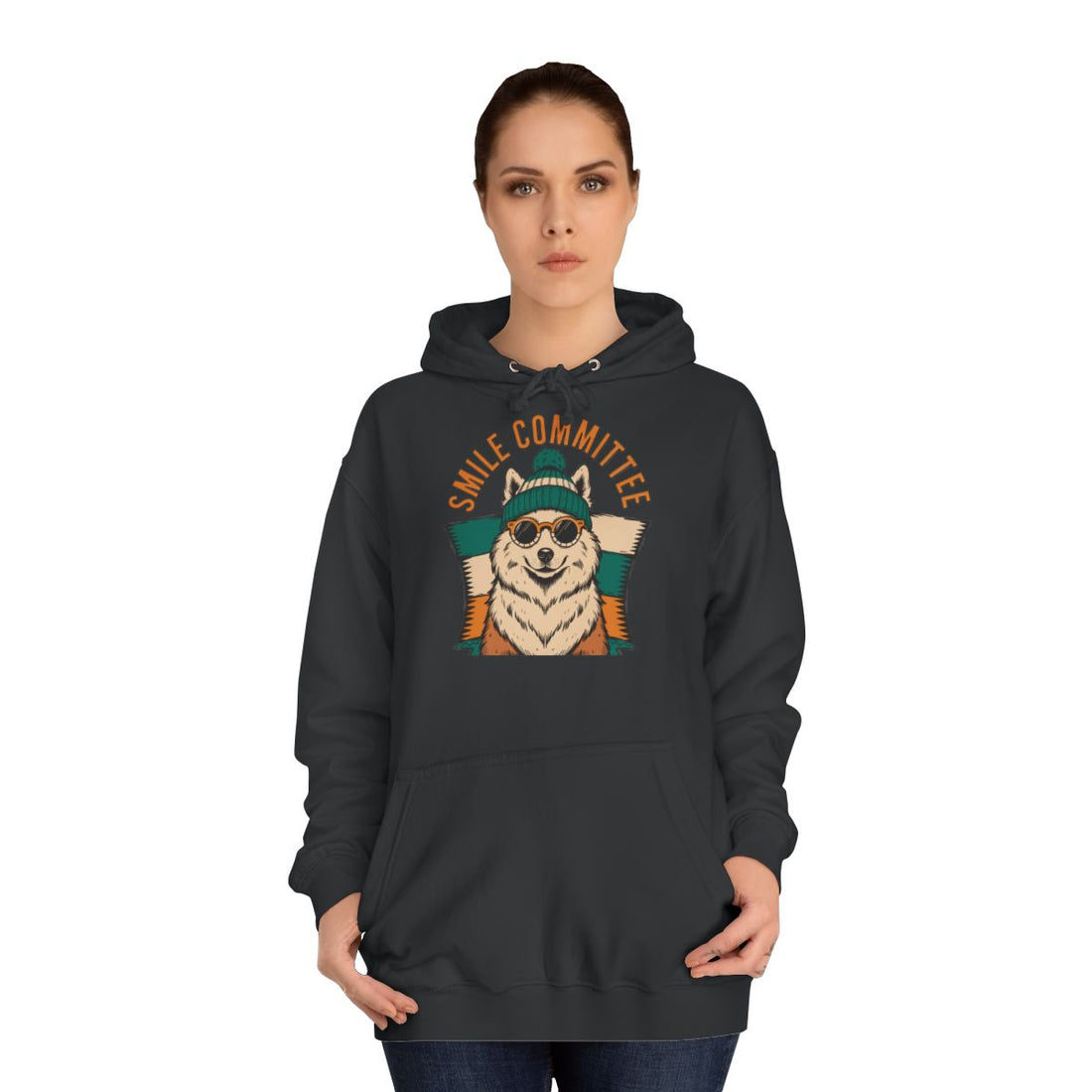 Jet Black — Lifestyle | Samoyed Smile Committee Hoodie for Sammy Owners