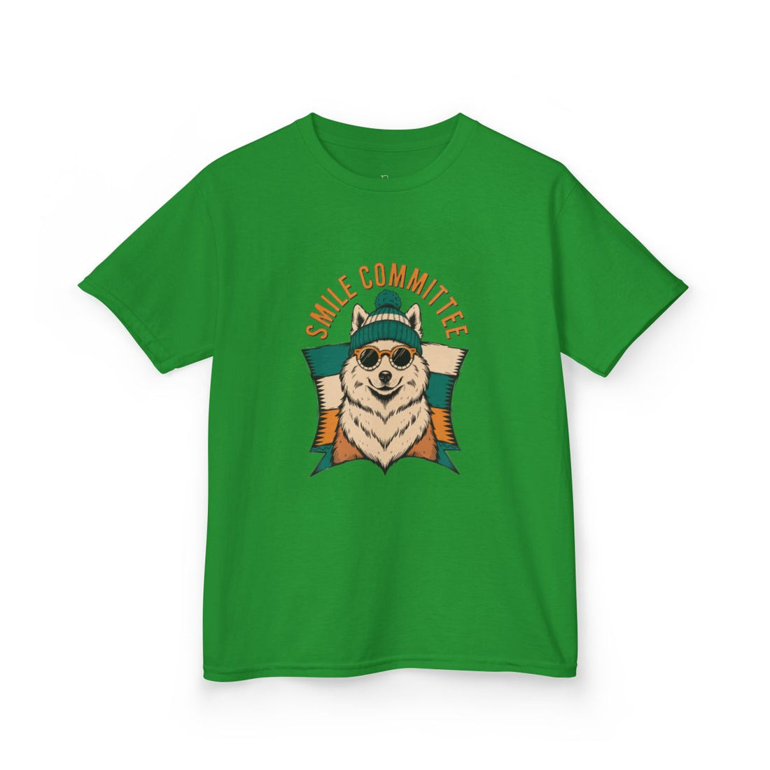 Irish Green — Front | Samoyed Smile Committee Kids Tee