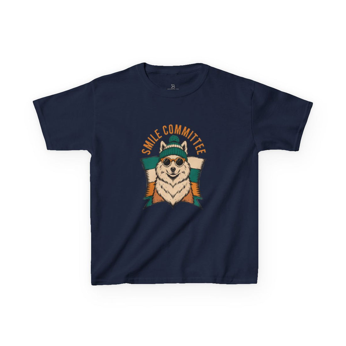Navy — Front | Samoyed Smile Committee Kids Tee