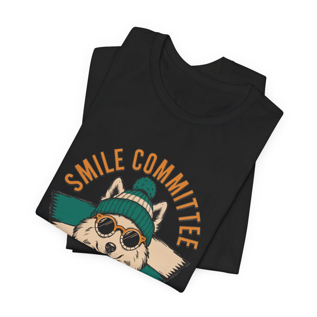 Black — Folded | Samoyed Smile Committee Men's Tee