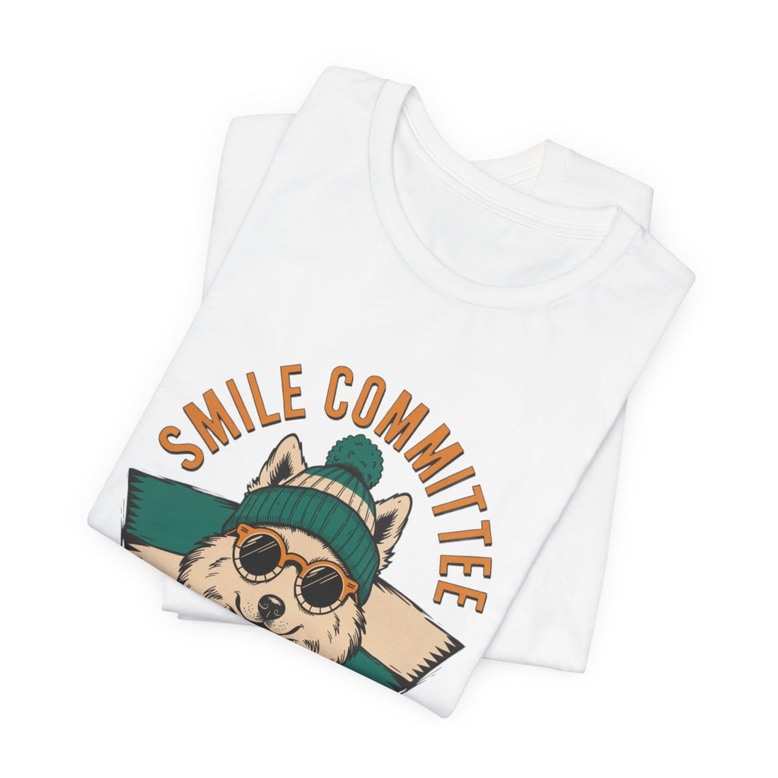 White — Folded | Samoyed Smile Committee Men's Tee