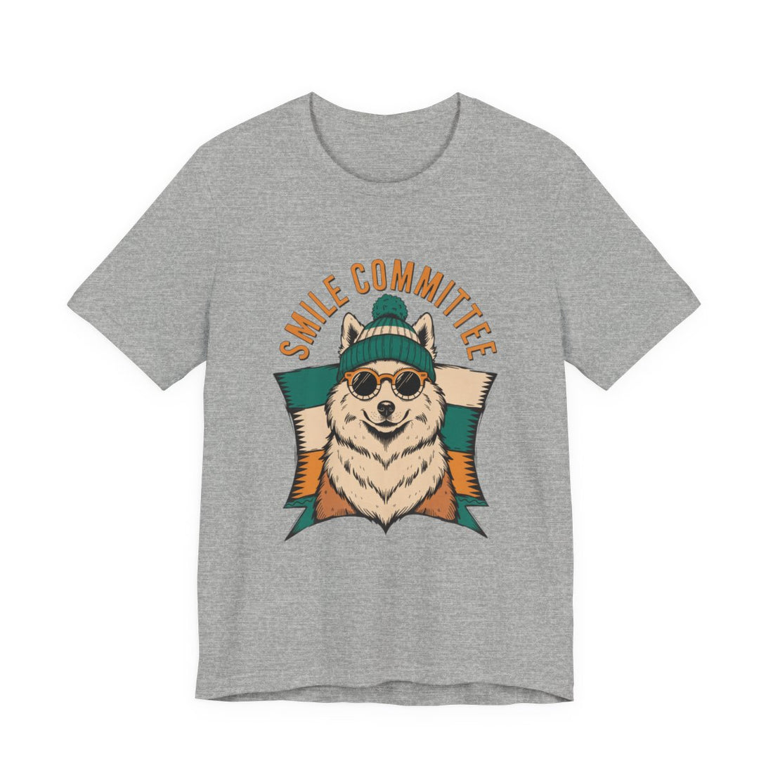 Athletic Heather — Front | Samoyed Smile Committee Men's Tee