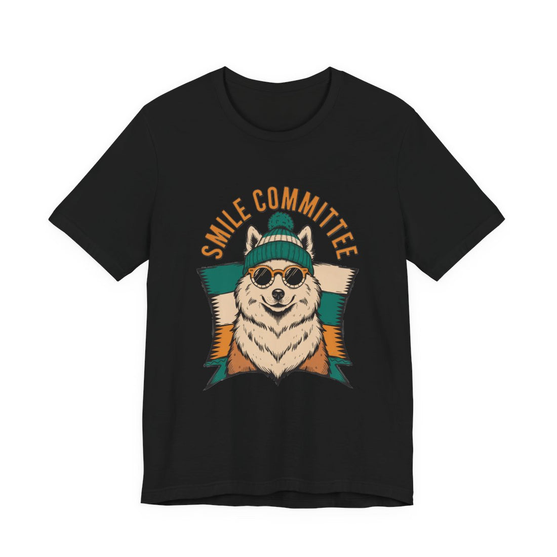 Black — Front | Samoyed Smile Committee Men's Tee
