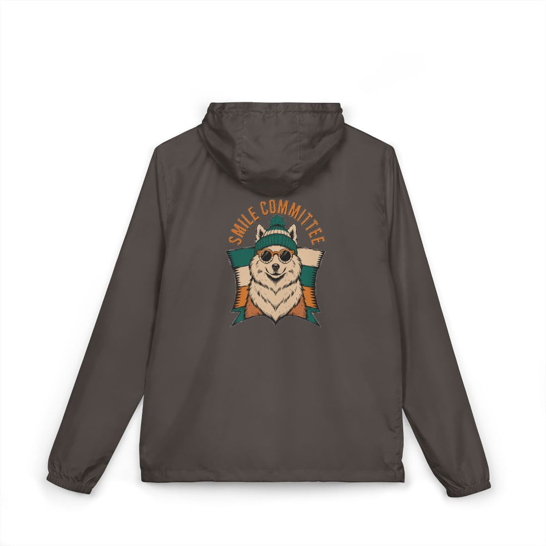 Graphite — Back | Samoyed Smile Committee Windbreaker