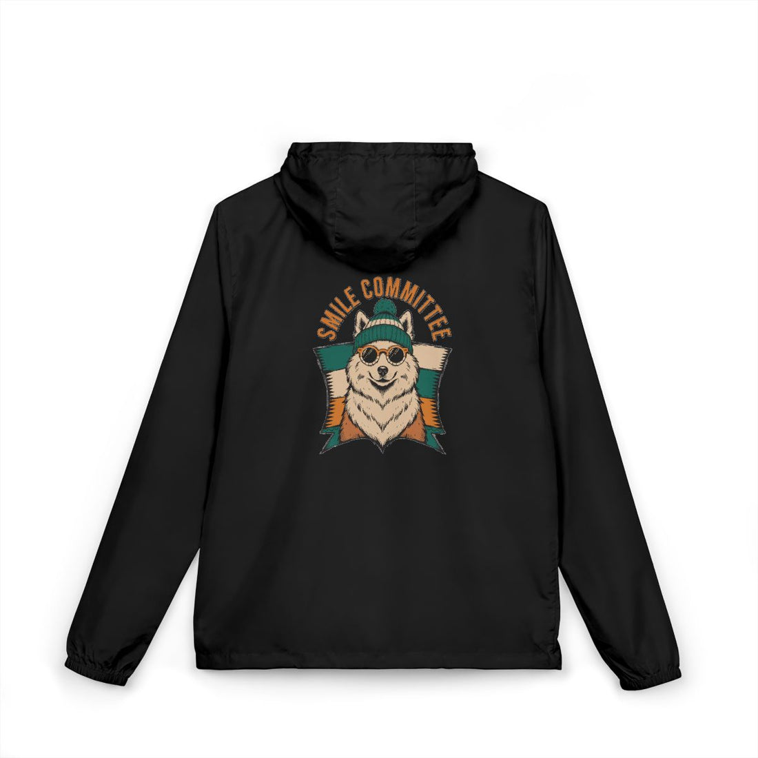 Black — Back | Samoyed Smile Committee Windbreaker