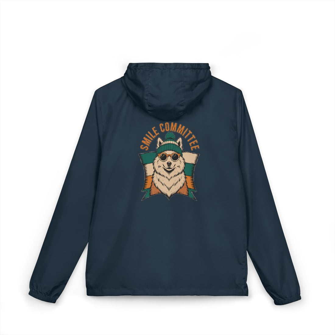 Classic Navy — Back | Samoyed Smile Committee Windbreaker