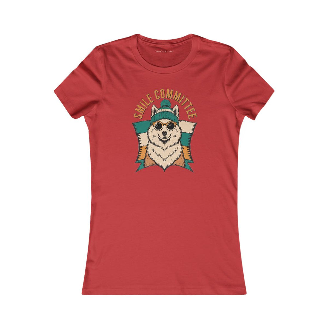 Red — Front | Samoyed Smile Committee Women's Tee
