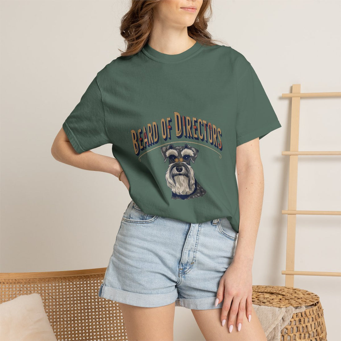 Blue Spruce — Lifestyle | Schnauzer 'Beard Of Directors' Garment-Dyed Tee