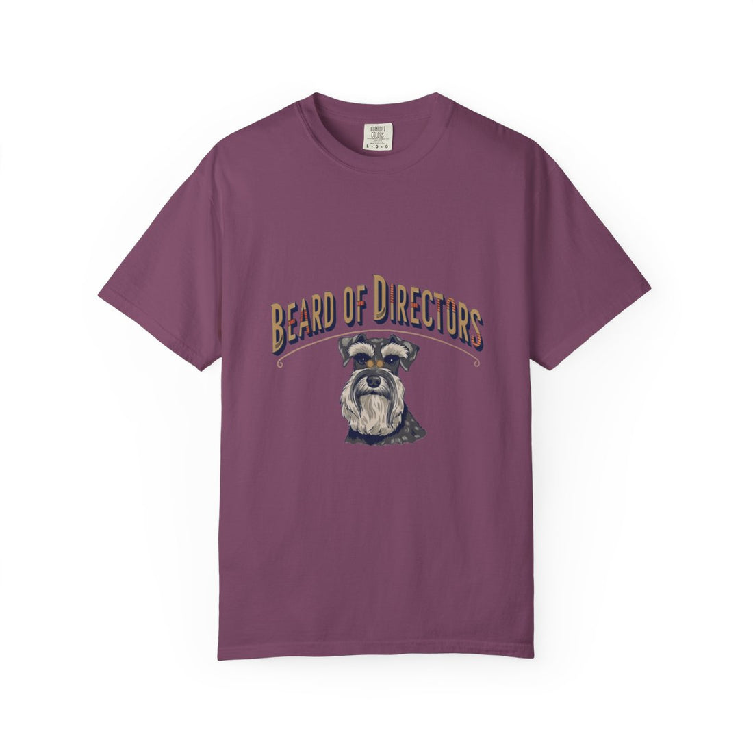 Berry — Front | Schnauzer 'Beard Of Directors' Garment-Dyed Tee