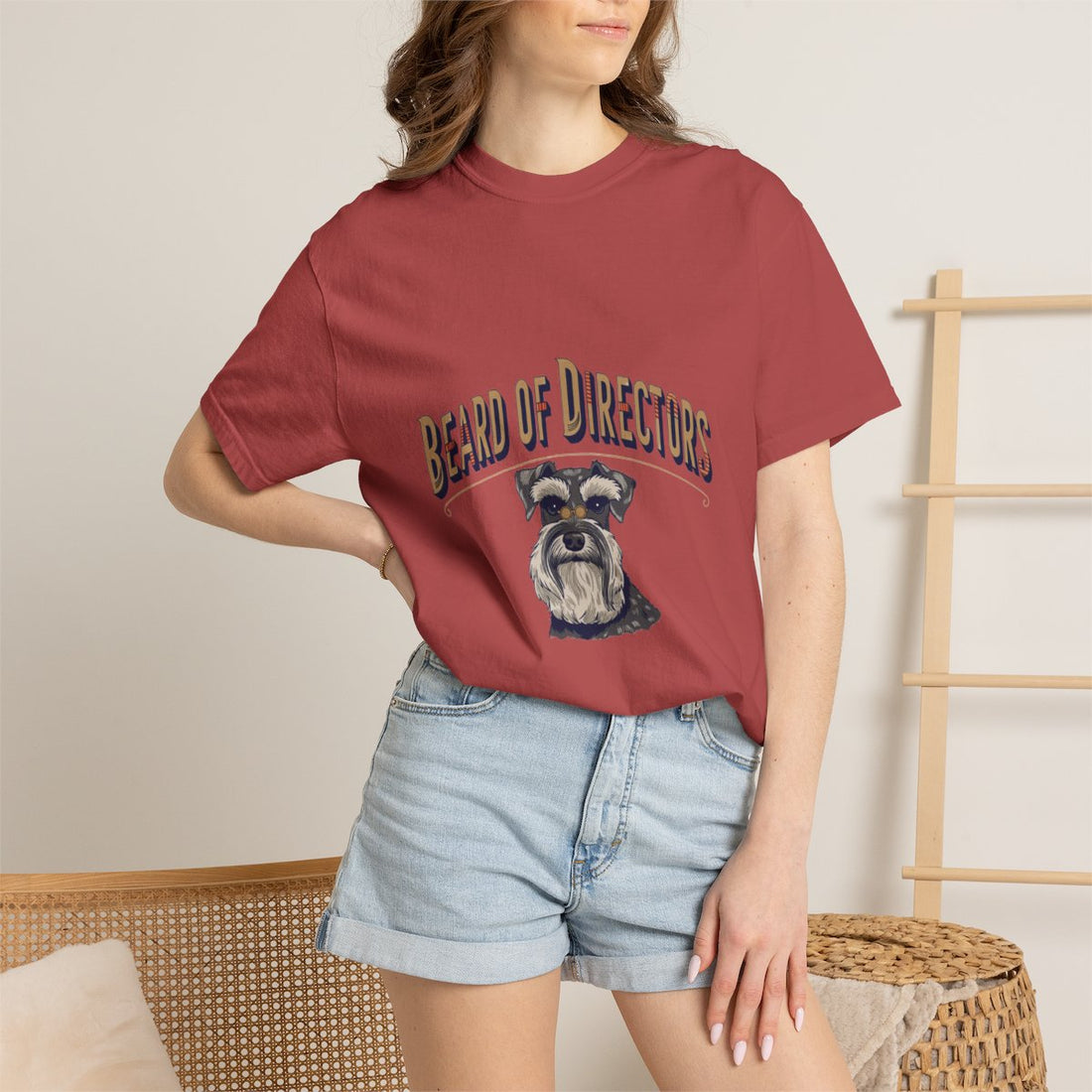 Crimson — Lifestyle | Schnauzer 'Beard Of Directors' Garment-Dyed Tee