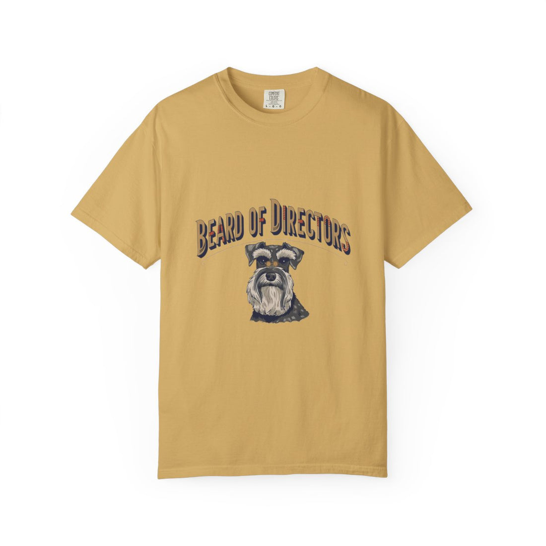 Mustard — Front | Schnauzer 'Beard Of Directors' Garment-Dyed Tee