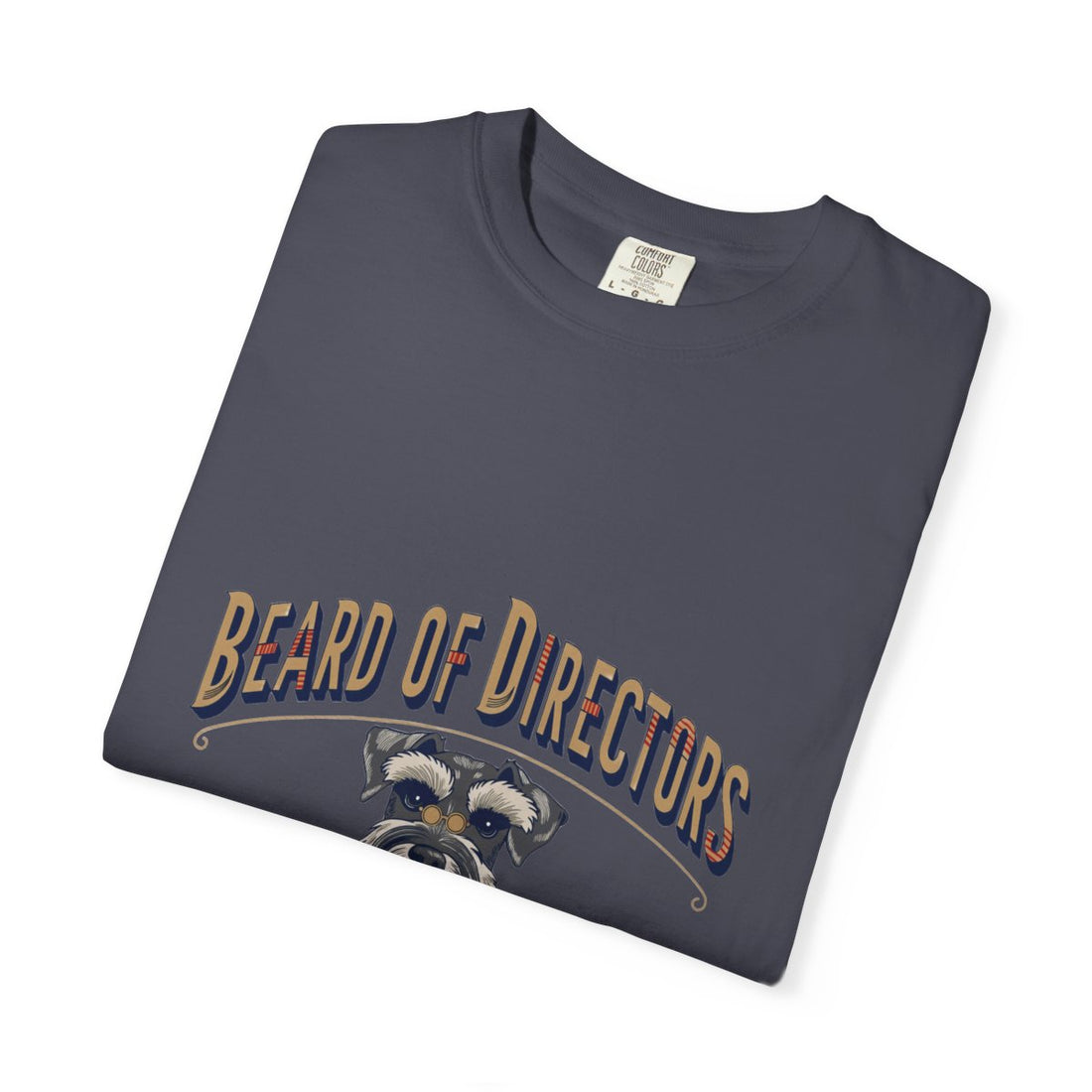Navy — Folded | Schnauzer 'Beard Of Directors' Garment-Dyed Tee