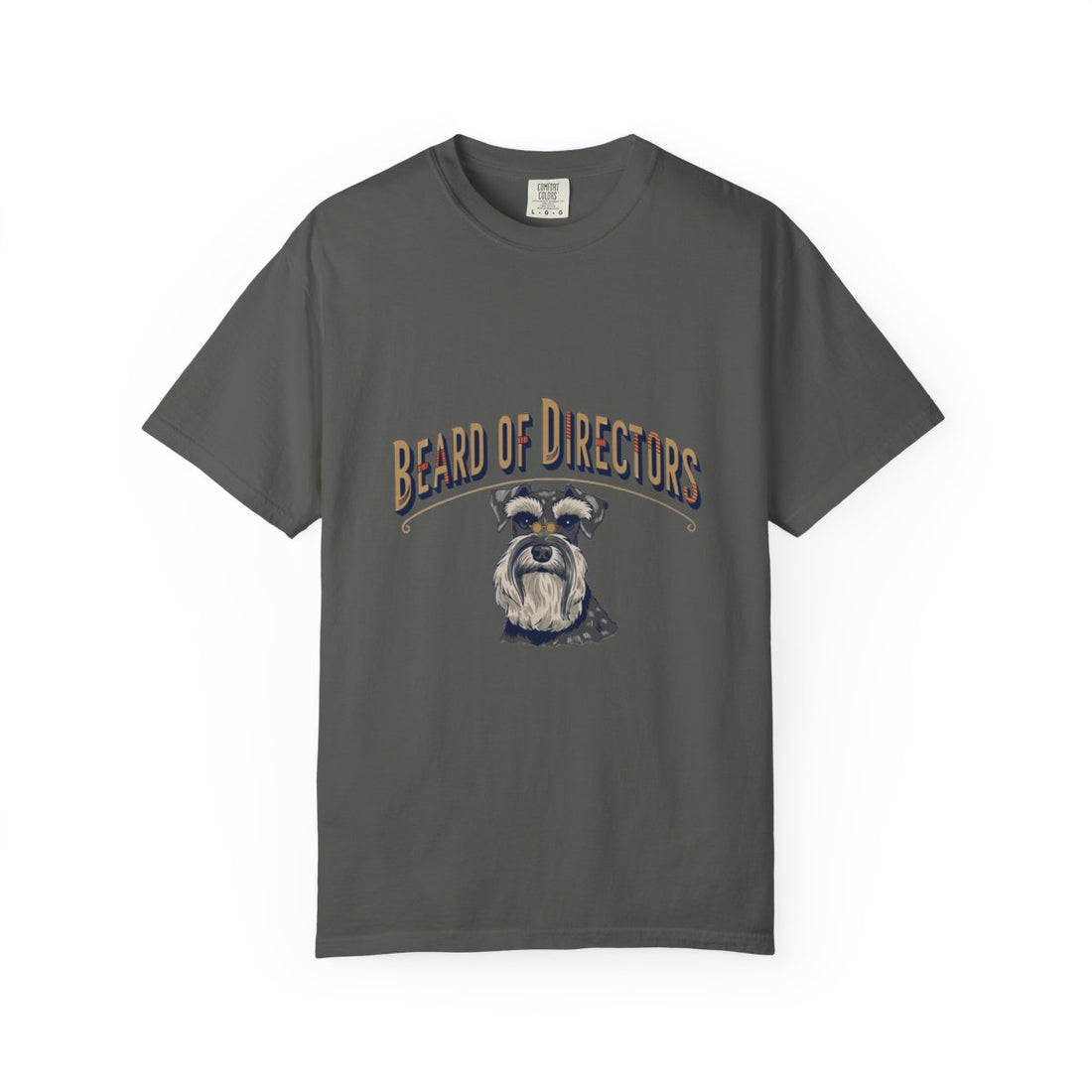 Pepper — Front | Schnauzer 'Beard Of Directors' Garment-Dyed Tee