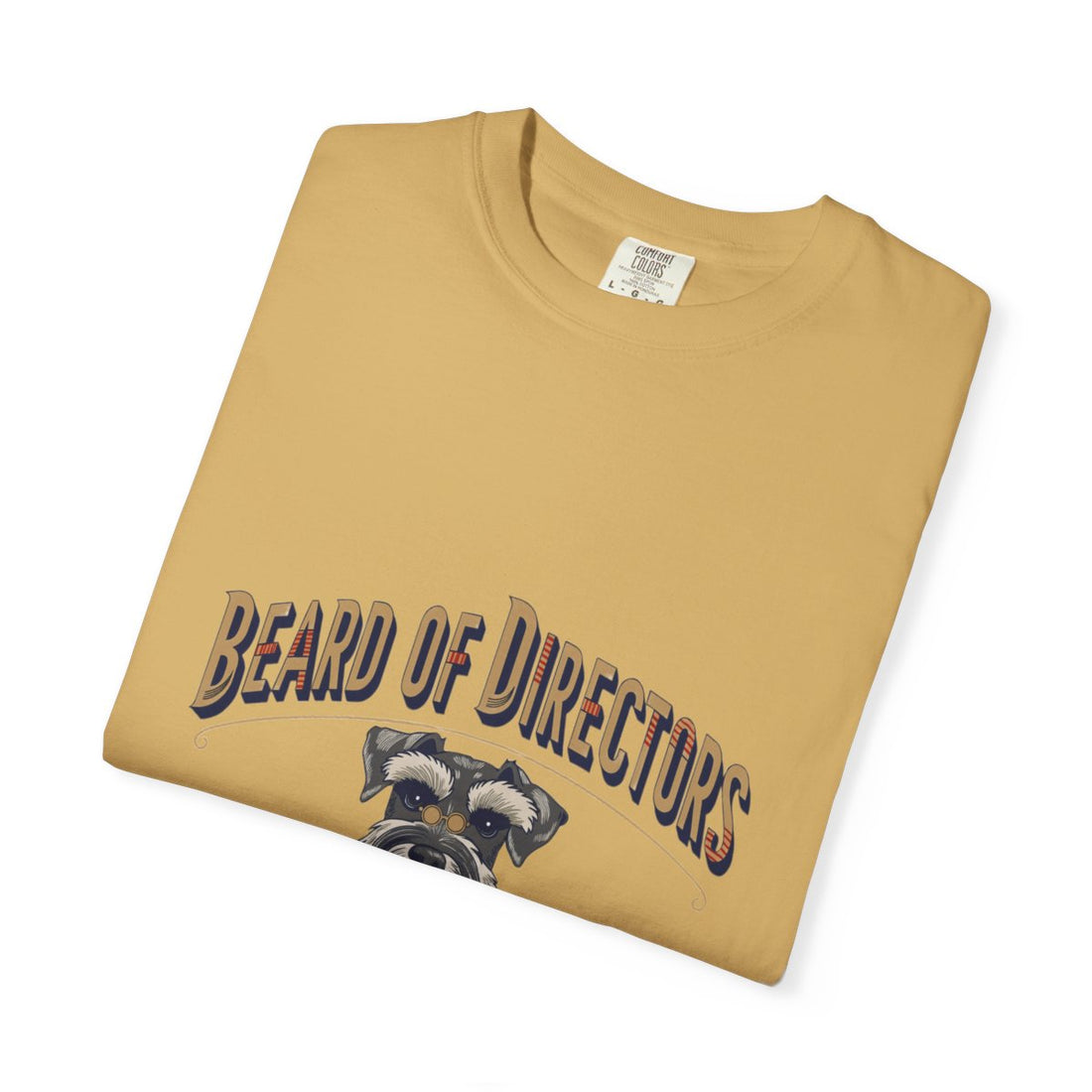 Mustard — Folded | Schnauzer 'Beard Of Directors' Garment-Dyed Tee