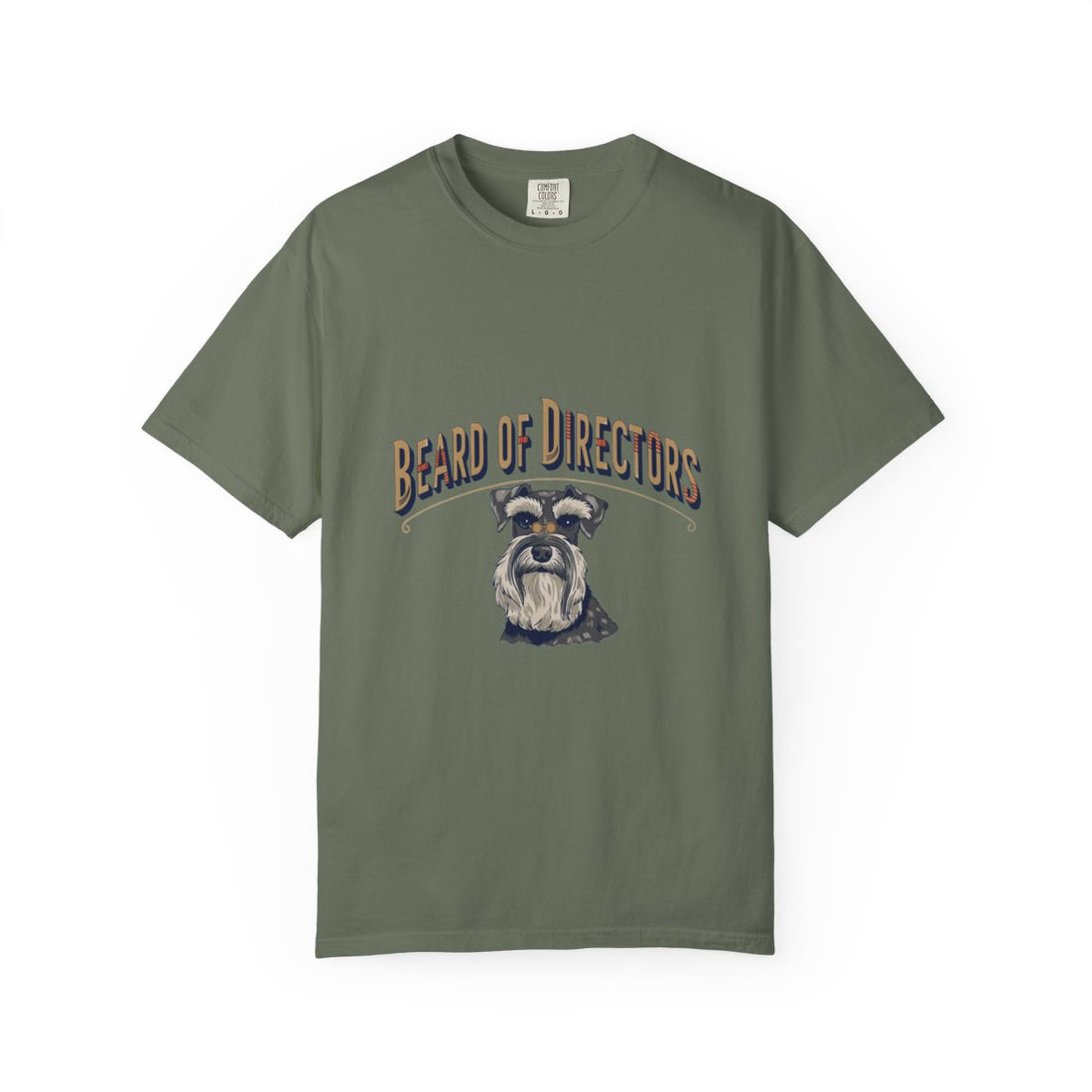 Moss — Front | Schnauzer 'Beard Of Directors' Garment-Dyed Tee