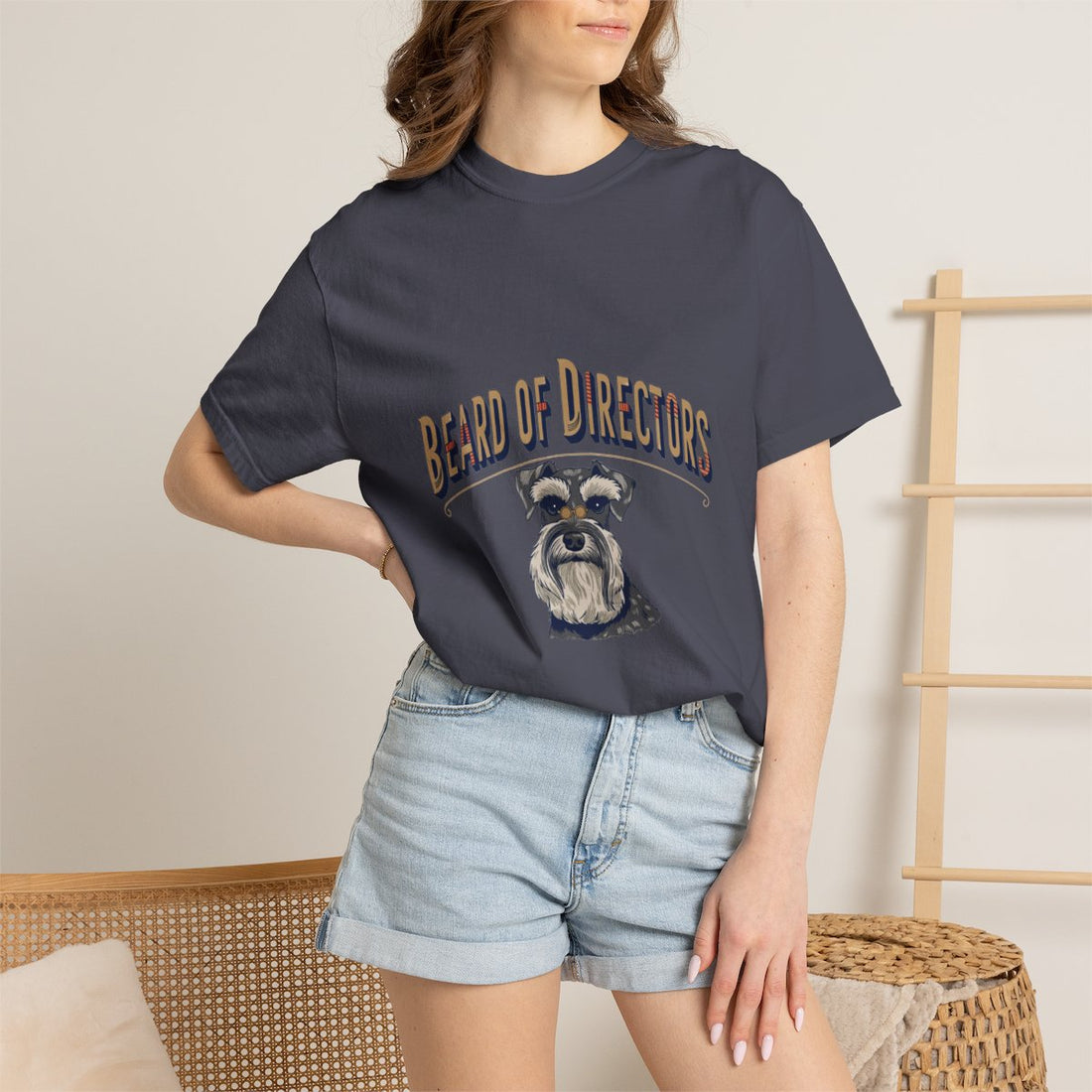 Navy — Lifestyle | Schnauzer 'Beard Of Directors' Garment-Dyed Tee