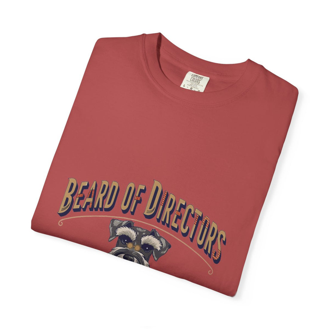 Crimson — Folded | Schnauzer 'Beard Of Directors' Garment-Dyed Tee