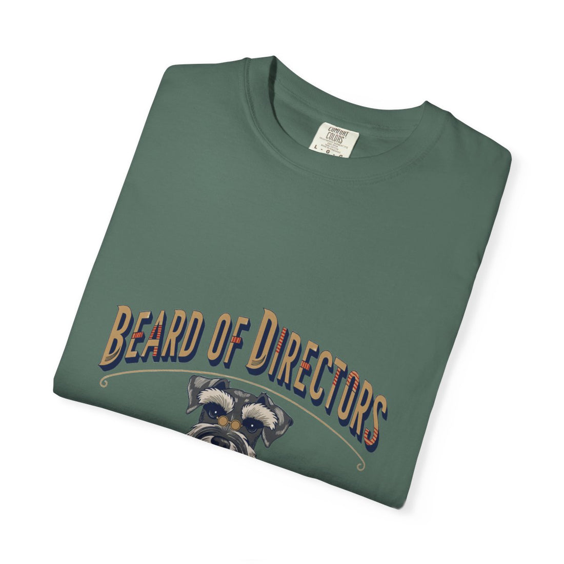 Blue Spruce — Folded | Schnauzer 'Beard Of Directors' Garment-Dyed Tee