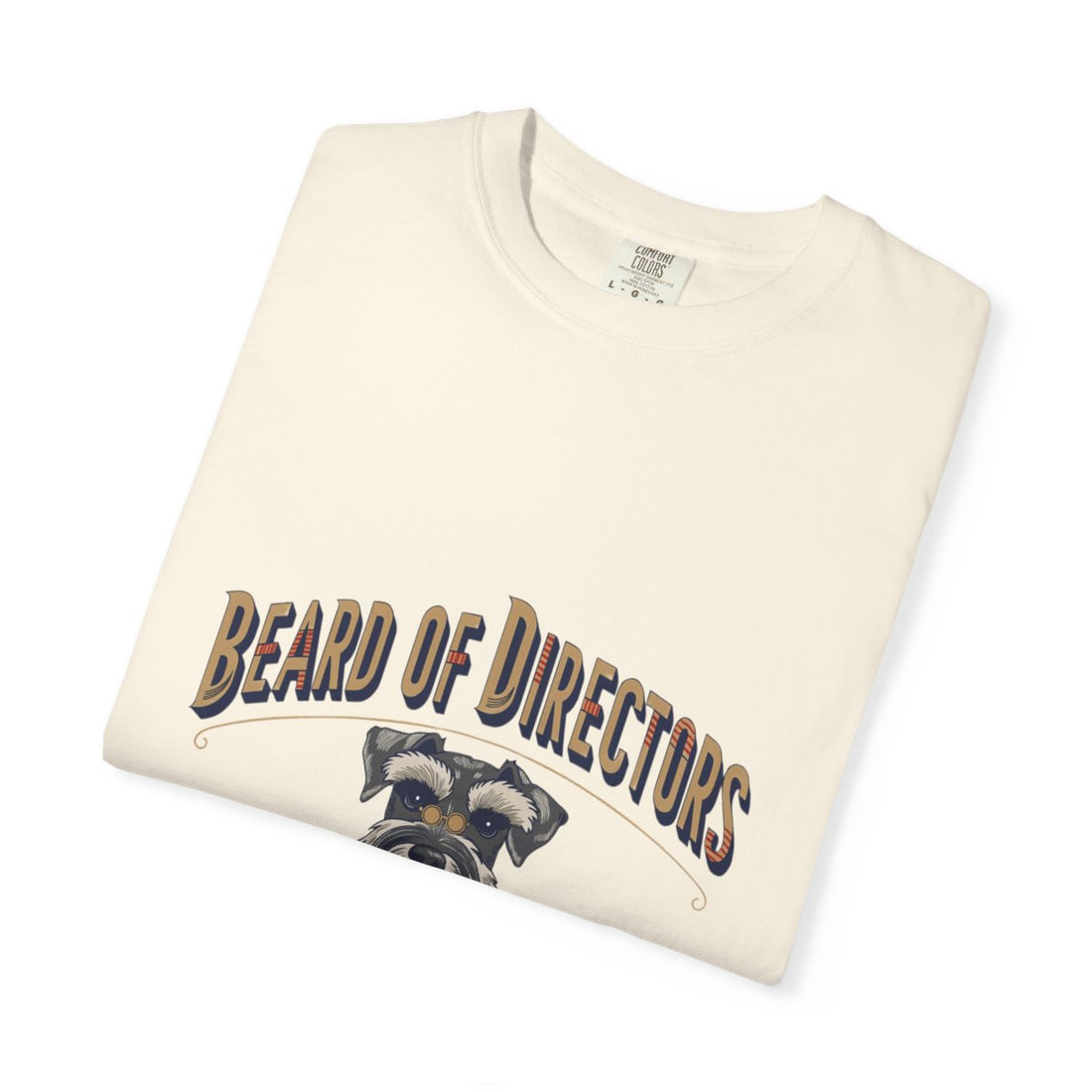 Ivory — Folded | Schnauzer 'Beard Of Directors' Garment-Dyed Tee