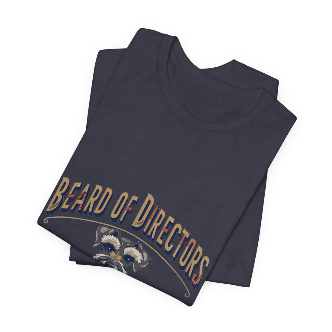 Heather Midnight Navy — Folded | Schnauzer 'Beard Of Directors' Tee