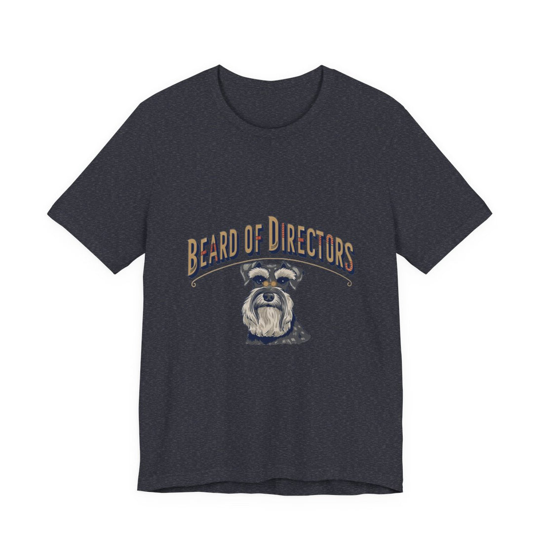 Heather Navy — Front | Schnauzer 'Beard Of Directors' Tee