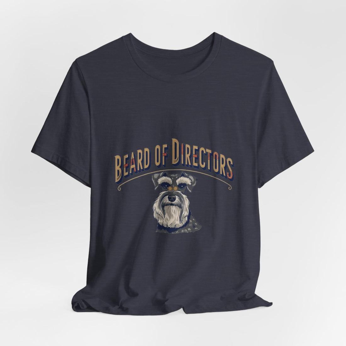 Heather Midnight Navy — Hanging | Schnauzer 'Beard Of Directors' Tee