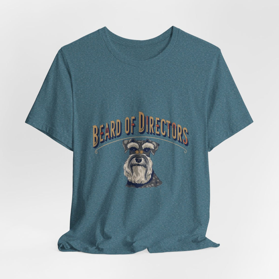 Heather Deep Teal — Hanging | Schnauzer 'Beard Of Directors' Tee