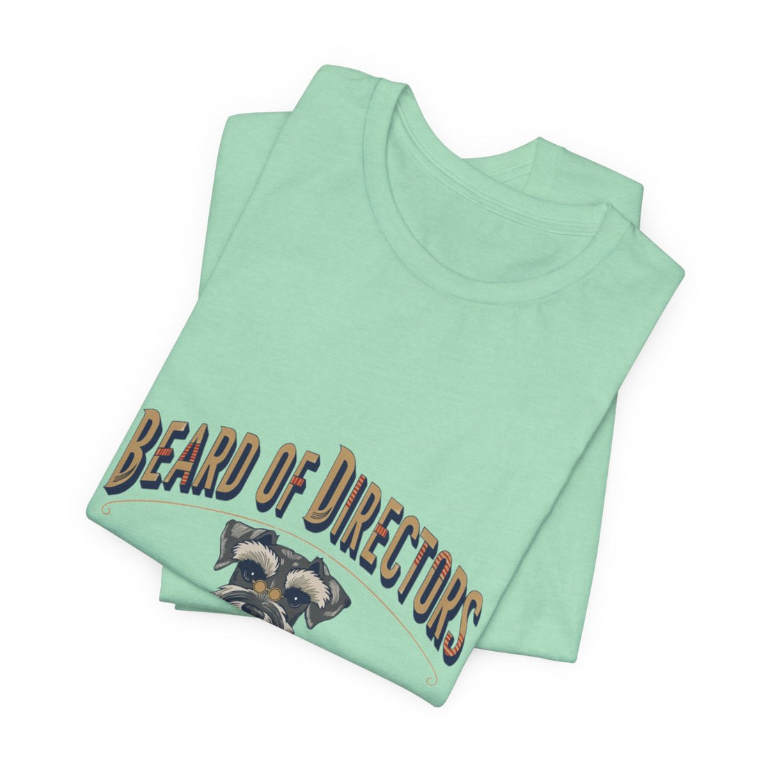 Heather Mint — Folded | Schnauzer 'Beard Of Directors' Tee
