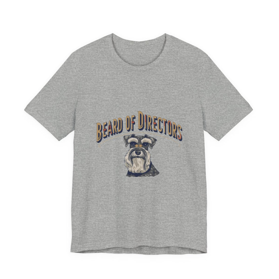 Athletic Heather — Front | Schnauzer 'Beard Of Directors' Tee