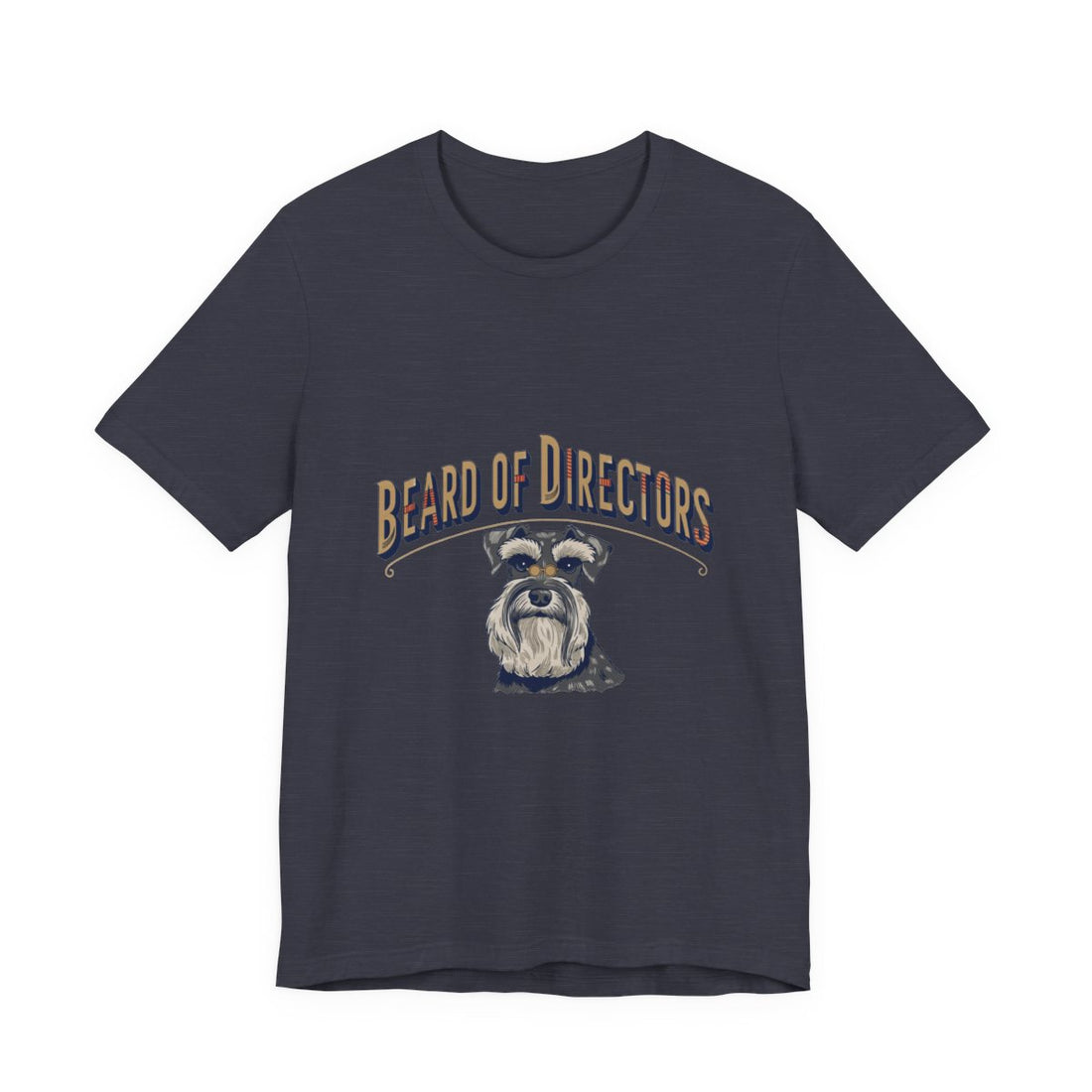 Heather Midnight Navy — Front | Schnauzer 'Beard Of Directors' Tee