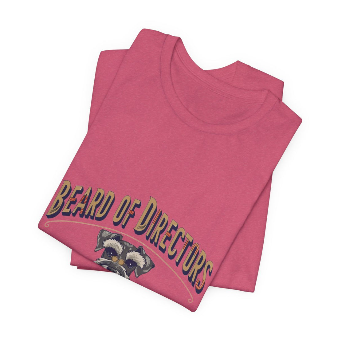 Heather Raspberry — Folded | Schnauzer 'Beard Of Directors' Tee
