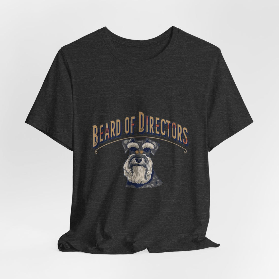 Dark Grey Heather — Hanging | Schnauzer 'Beard Of Directors' Tee