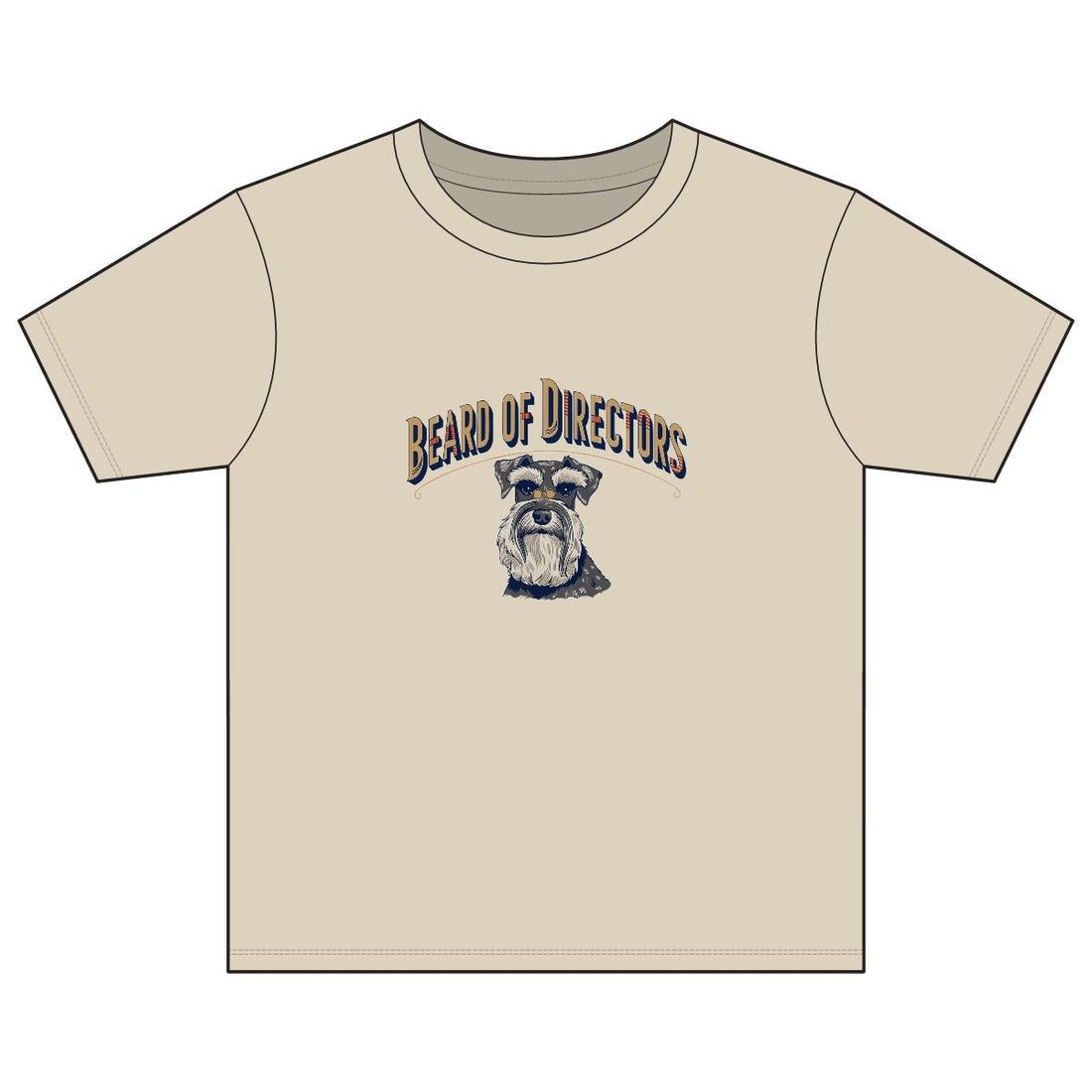 Sand — Front | Schnauzer 'Beard Of Directors' Youth Tee