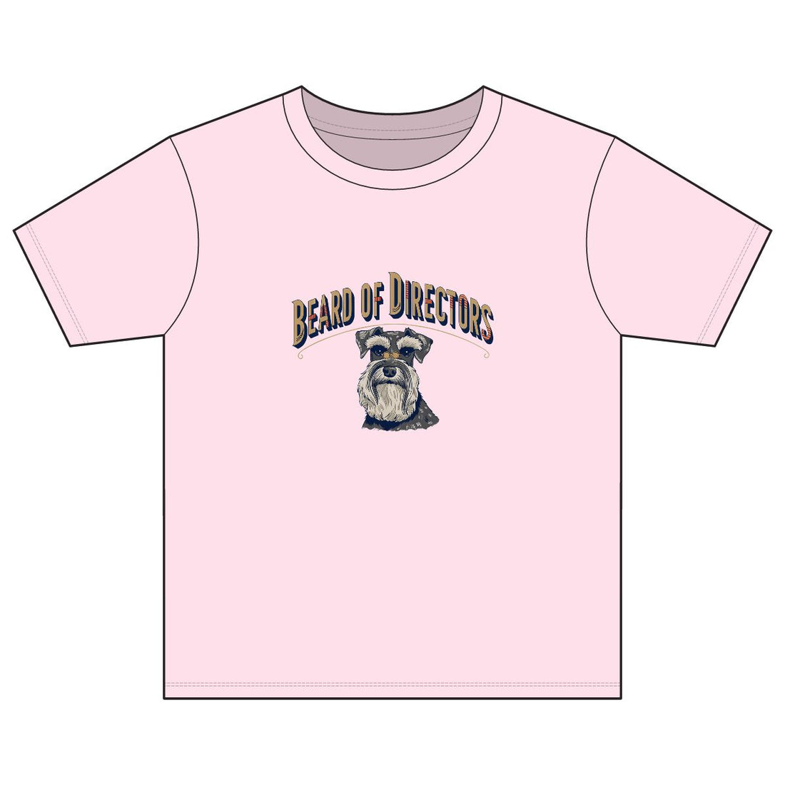 Light Pink — Front | Schnauzer 'Beard Of Directors' Youth Tee