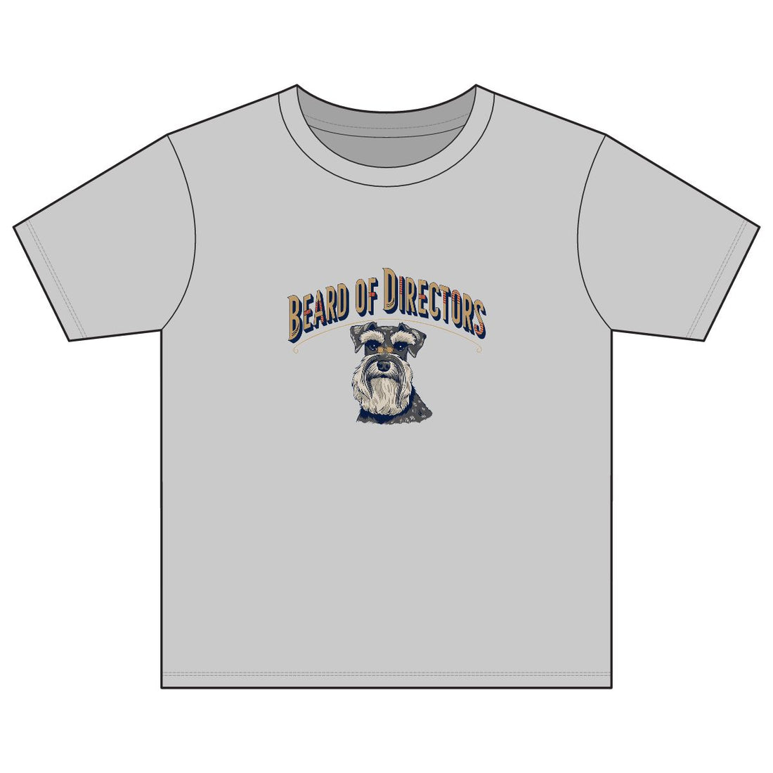 Sport Grey — Front | Schnauzer 'Beard Of Directors' Youth Tee